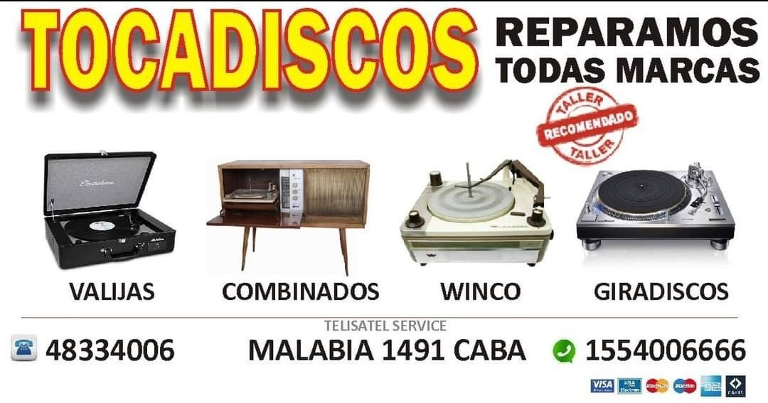 Reparacion de Tocadiscos y Wincofon - Servicio tecnico de Tocadiscos Pioneer  - Malabia 1491 CABA - ☎️48334006 /1554006666